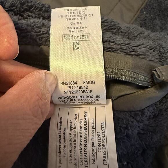 Women's Patagonia Los Gatos Hooded Quilted Blue & Gray Vest Reversible Sz Small - Picture 11 of 12